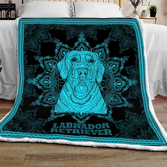 MHQD2006 Labrador Retriever Mandala Quilt Blanket