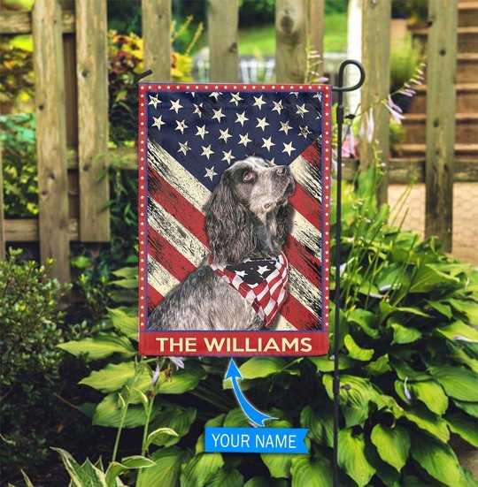 DIF4018-English Cocker Spaniel Personalized Flag