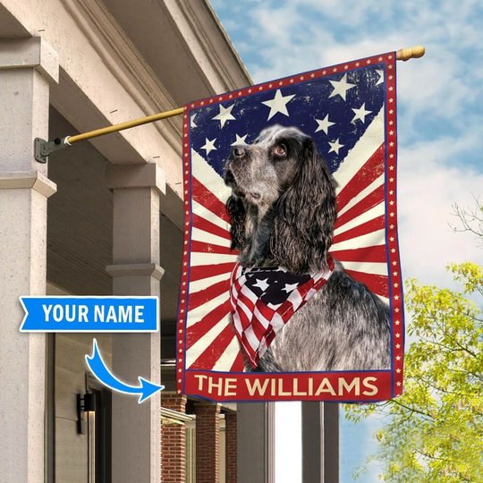 DIF3019-English Cocker Spaniel Personalized Flag