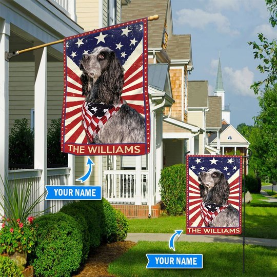 DIF3019-English Cocker Spaniel Personalized Flag