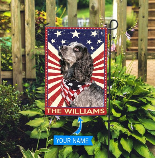 DIF3019-English Cocker Spaniel Personalized Flag