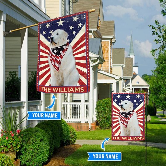 DIF3023-Great Pyrenees Personalized Flag