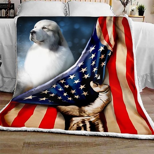 THQDOG54013 Great Pyrenees Quilt Blanket