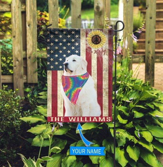 MHFCHO113 Great Pyrenees Personalized Flag