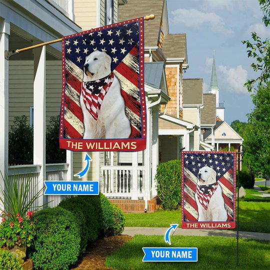 DIF4021-Great Pyrenees Personalized Flag