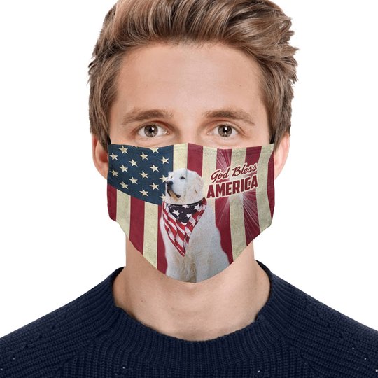 THM20072417 Great Pyrenees God Bless Face Mask