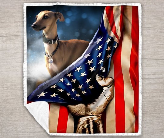 THQDOG54014 Greyhound Quilt Blanket