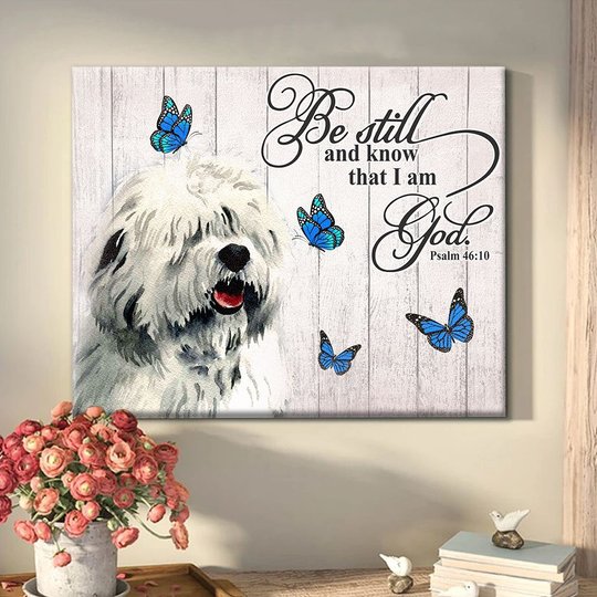 THD0144 Old English Sheepdog Matte Canvas