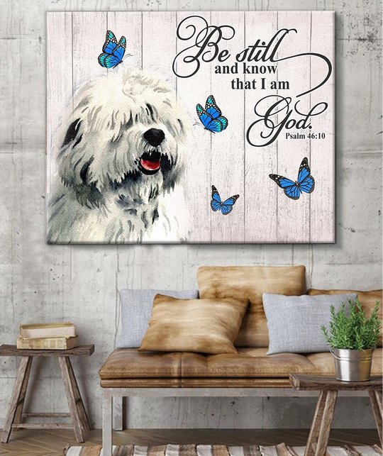 THD0144 Old English Sheepdog Matte Canvas