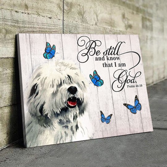 THD0144 Old English Sheepdog Matte Canvas