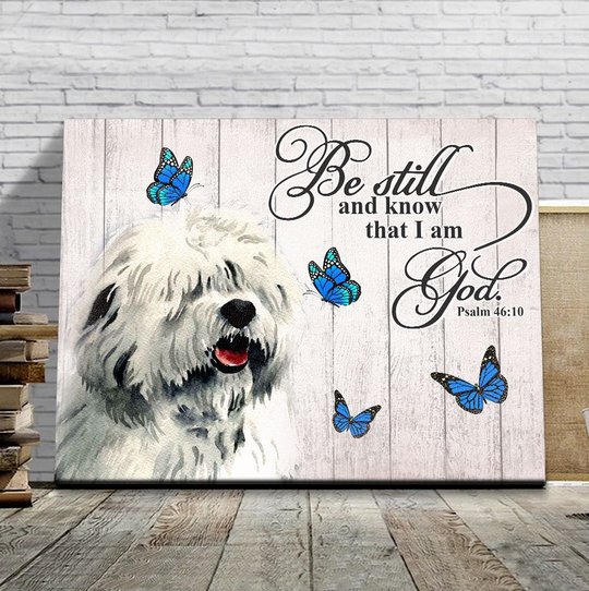 THD0144 Old English Sheepdog Matte Canvas