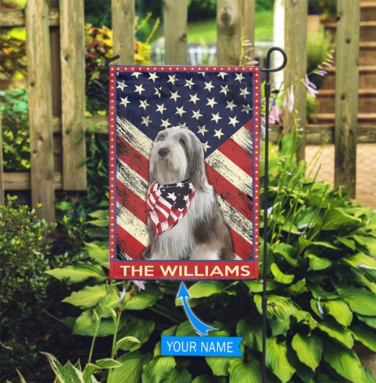 DIF4036-Old English Sheepdog Personalized Flag
