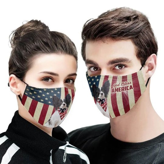 THM20072425 Papillon God Bless Face Mask