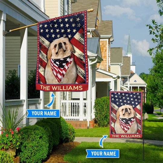 DIF4038-Pekingese Personalized Flag