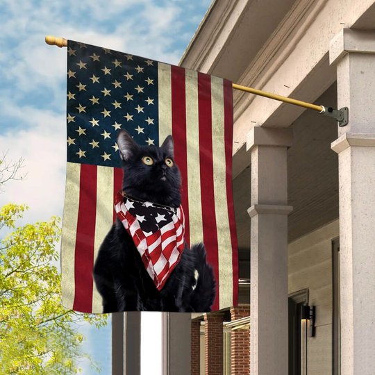 BIF0402 Black cat House Flag