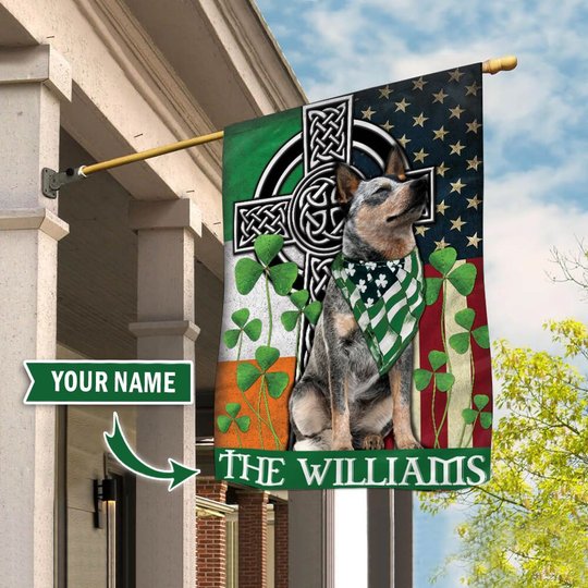DIF2001-Australian Cattle Dog Personalized Garden Flag-House Flag