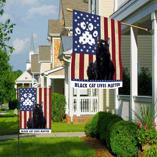 BIF2001 BLack Cat Lives Matter Flag