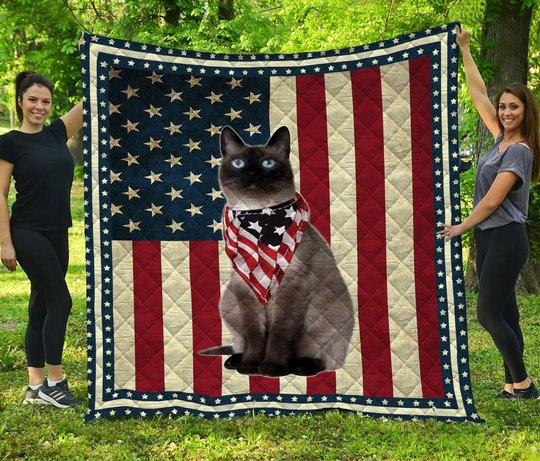 Siamese Cat Quilt Bed Set & Quilt Blanket