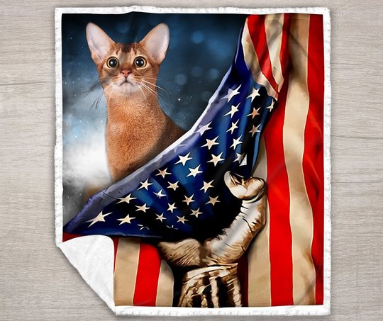 THQDOG54010 Abyssinian Cats Quilt Blanket
