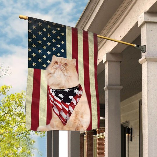 BIF0404 Persian cat House Flag
