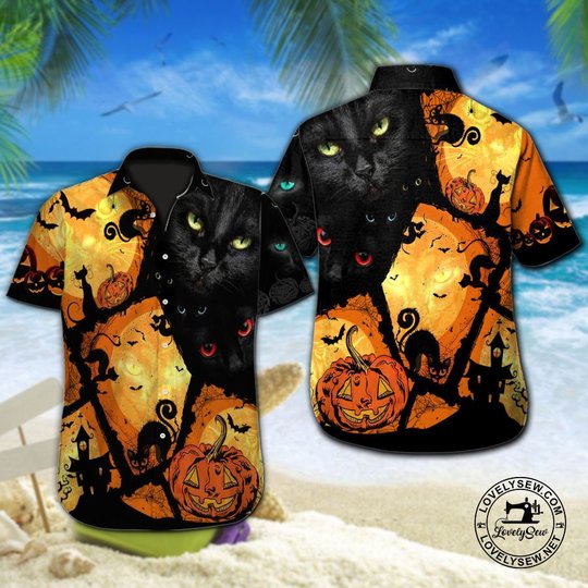Black cats Men-Women Hawaii Set DIO21071701-DIT21071701