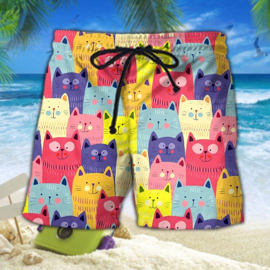 MHTMEO101 - MHOMEO101 Cat Pattern Hawaii Men-Women set