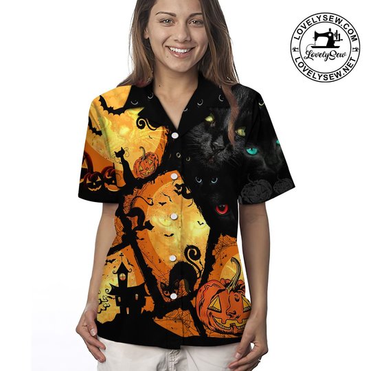 Black cats Men-Women Hawaii Set DIO21071701-DIT21071701