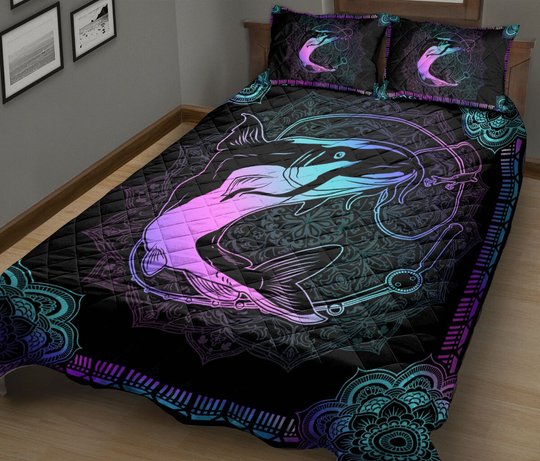 MHE0101 Catfish Quilt Bed Set