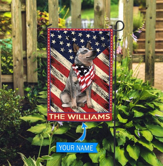 DIF4002-Australian Cattle Dog Personalized Garden Flag-House Flag
