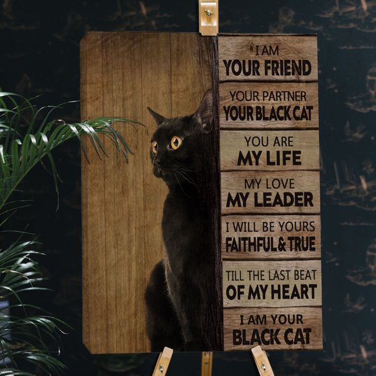 BID20070306 I AM YOUR BLACK CAT Matte Canvas