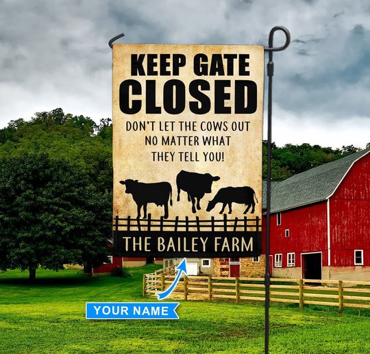 DIF1408005- Dairy Cattle Personalized Flag