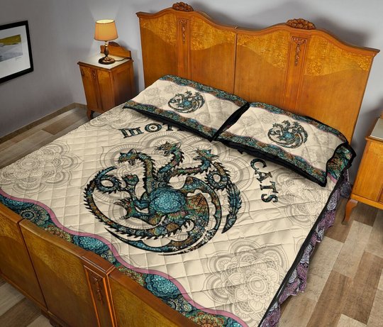 THE5006 Mother of cats Quilt Bed Set