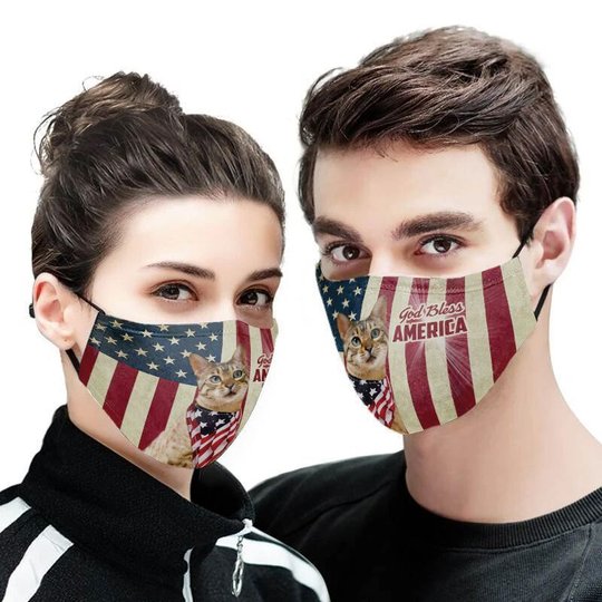 THM20072403 Bengal cat God Bless Face Mask