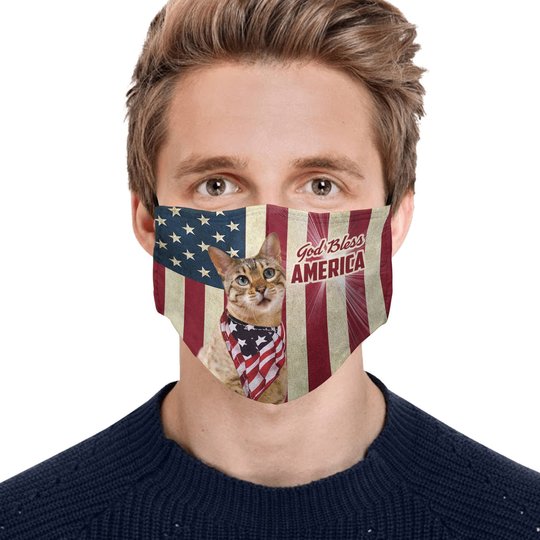 THM20072403 Bengal cat God Bless Face Mask