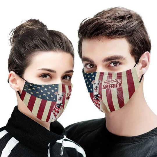 THM20072437 Whippet God Bless Face Mask