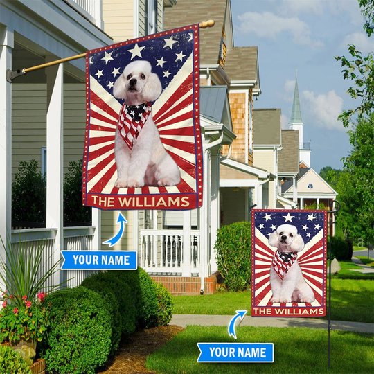 DIF3028-Poodle Personalized Flag