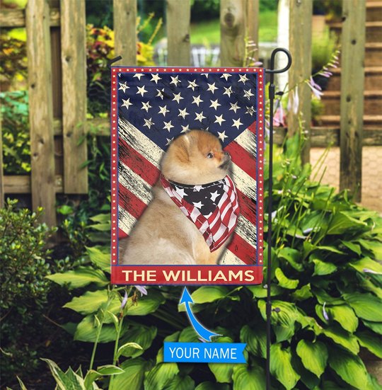 DIF4039-Pomeranian Personalized Flag