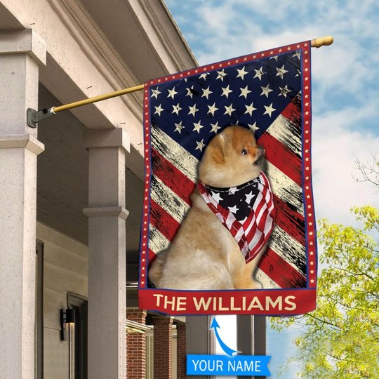 DIF4039-Pomeranian Personalized Flag