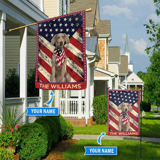 DIF4042-Weimaraner Personalized Flag