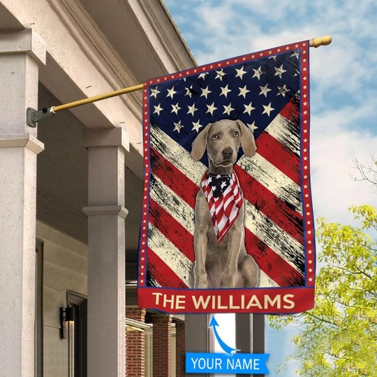 DIF4042-Weimaraner Personalized Flag