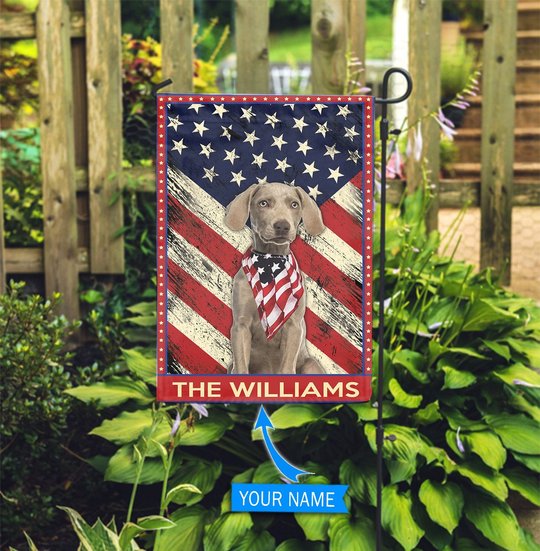 DIF4042-Weimaraner Personalized Flag