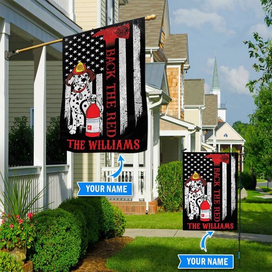 Firefighter - Dalmatian Personalized Flag TUF1001