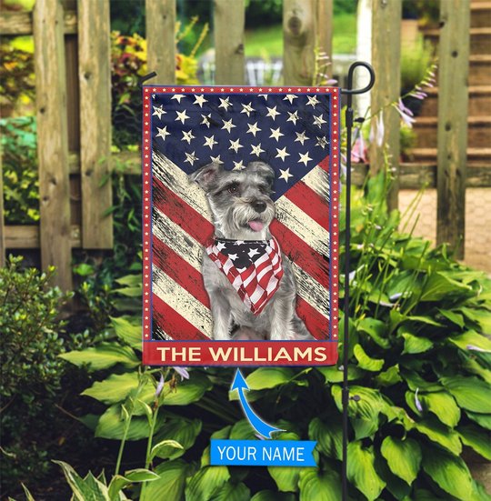 DIF4035-Miniature Schnauzer Personalized Flag
