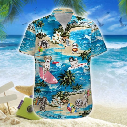 Shih Tzu Hawaii Men-Women Set THT20071703-THO20071703