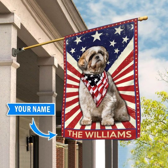 DIF3032-Shih Tzu 2 Personalized Flag