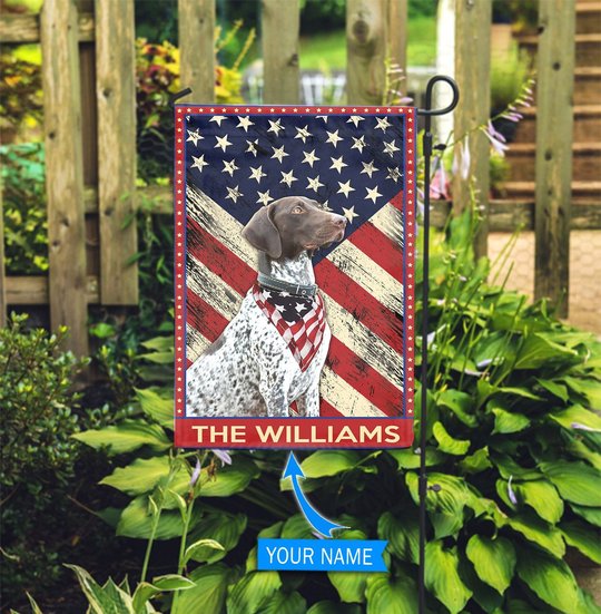 DIF4029-German Shorthaired Pointer Personalized Flag