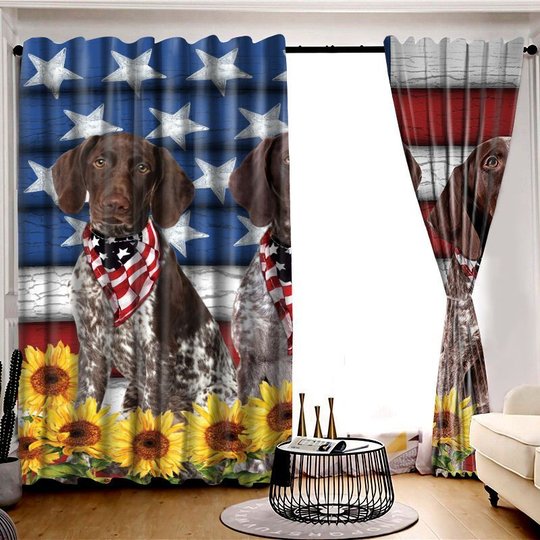 DIWD10003-German Shorthaired Pointer WINDOW CURTAINS
