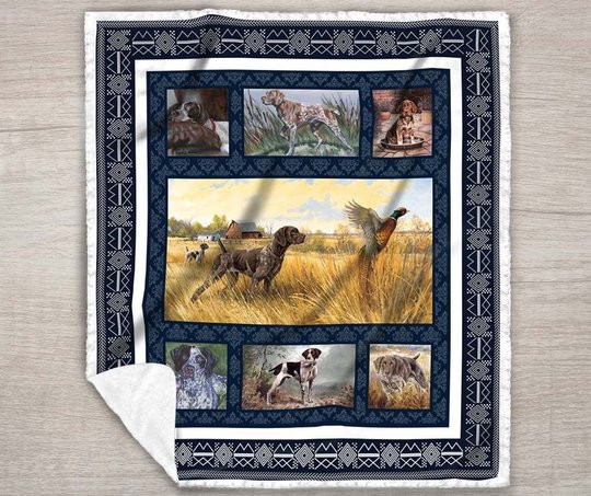 QUI29002 German Shorthaired Pointer 2 Quilt Blanket