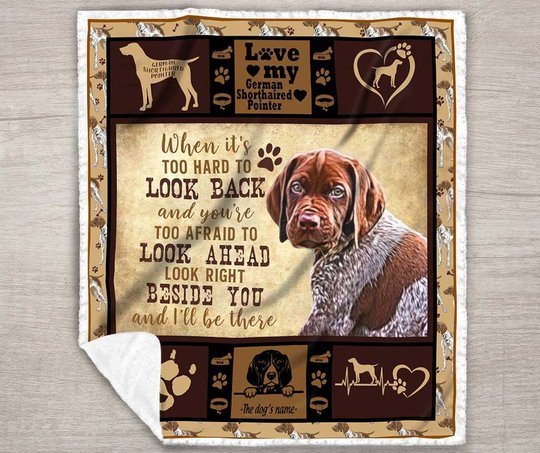 THQUSA1002 German Shorthaired Pointer Personalized Fleece Blanket – Made in USA