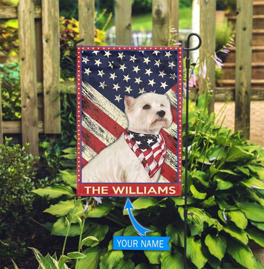 DIF4043-West Highland White Terrier Personalized Flag